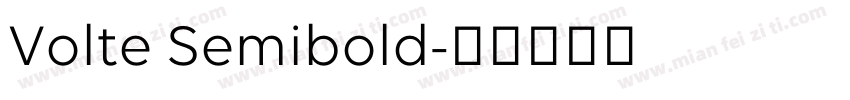 Volte Semibold字体转换